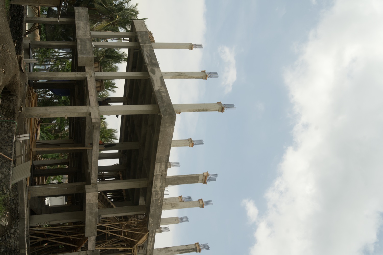 Villa construction progress — beachfront location Seseh Bali