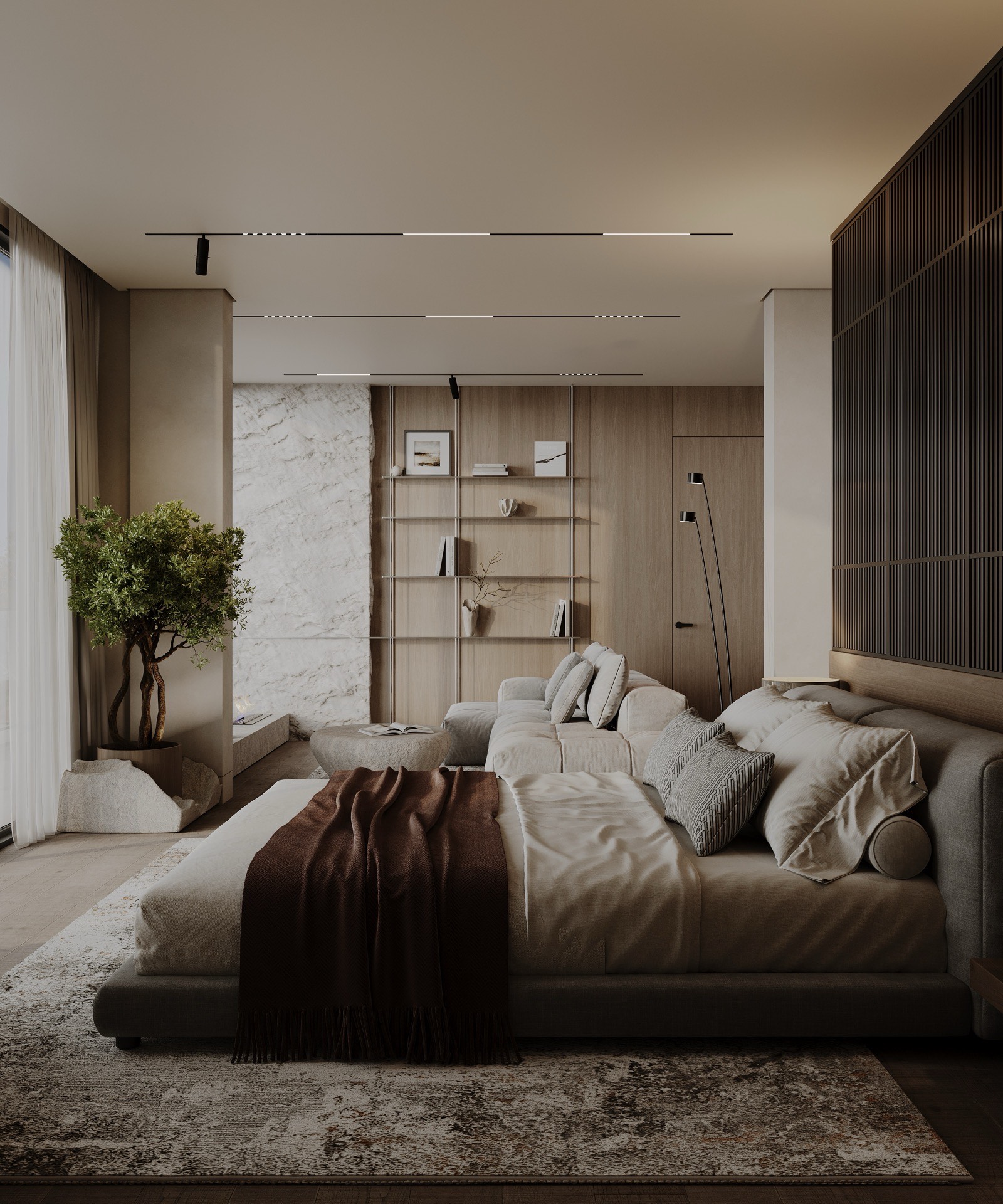 Master suite lounge — beachfront villa Seseh Bali